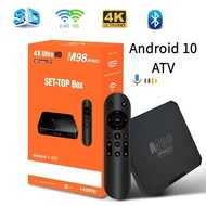 พร้อมส่ง. M98pro SET-TOP BOX Android10 2GB+16GB สมาร์ทกล่องรับสัญญาณ HD 4K 1GB 8GB WIFI 6 2.4G -5G