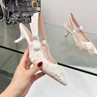 Floral lace Sandal with high heels 1cm-4cm-9cm heels for women