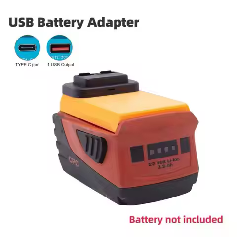 PD QC3.0 Phone Charger Fast Charge Adapter Accessories Type-C USB For Ozito 18V / Hilti 22V /Bosch P