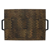 Teak Premium End Grain Butcher Block Cutting Board with Handle CN6001