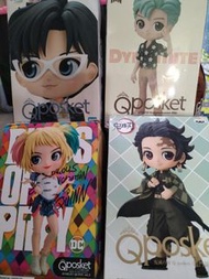 全新未開 tiny tan 鬼滅之刃 炭治郎 伊黑小芭內 美少女戰士 禮服和面俠  小丑女 金証 Qposket figure 模型 qp