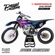 Deca gordon klx full body custom design color name number design code g089