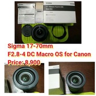 Sigma 17-70mmF2.8-4 DC Macro OS for Canon