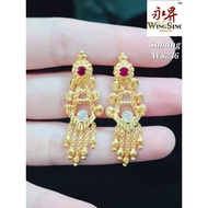 Wing Sing 916 Gold Bombay Earrings Colletions / Subang Indian Design  Emas 916 (WS236)