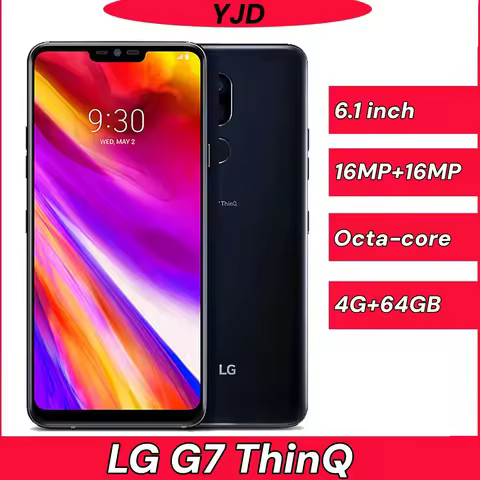 Used 96% New LG G7 ThinQ G710N G710VM 4G LTE 6.1" Snapdragon 845 Android Octa Core Dual 16MP Camera 