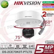 HIKVISION 5MP 3K ANALOG CCTV CAMERA AUDIO PT TURRET INDOOR COLORVU