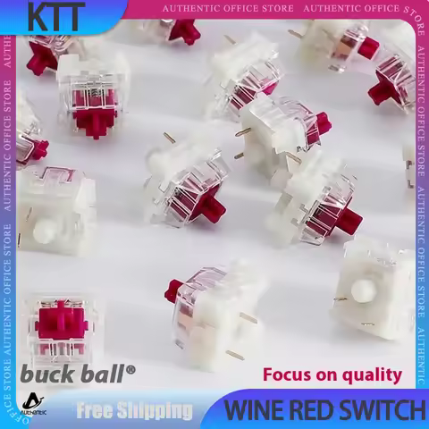 KTT Wine Red Switch Mechanical Keyboard Switch Office Gaming Keyboard Linear Switch Hot Swap Customi