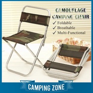 CAMPING ZONE Picnic Camouflage Folding Chair Camping Outdoor Hiking Fishing Chair Foldable Travel Stool Kerusi Lipat 露营椅