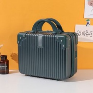 全城熱賣 - (墨綠色)14吋化妝箱 旅行箱 手提行李箱 收納箱 化妝包 商務戶外便攜箱