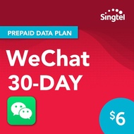 SingTel WeChat 30days mobile phone prepaid data online Topup