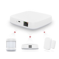MOES Tuya Zigbee Smart Gateway Hub Home Automation Scene Security Alarm Kit PIR Door&amp;Window Temperature&amp;Humidity Sensor Smart Life