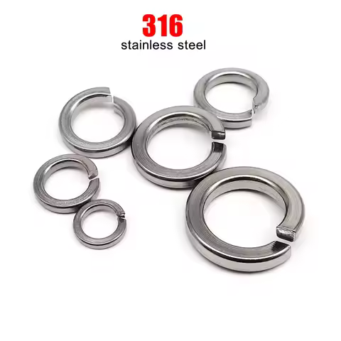 GB93 A4-70 316 Stainless Steel Spring Split Lock Washer Elastic Gasket M1.6 M2 M2.5 M3 M4 M5 M6 M8 M