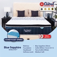 Central New Gold Blue Sapphire - SpringBed Set - Ukuran 90 x 200 cm
