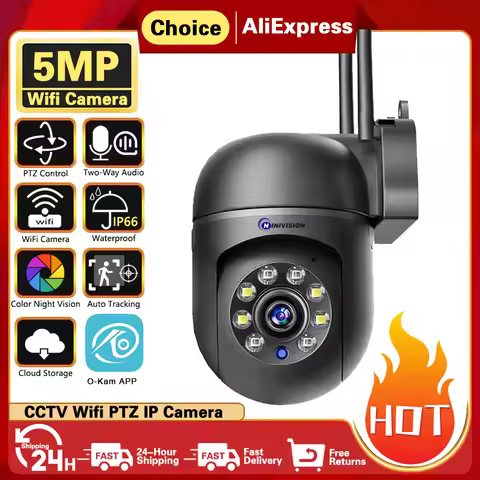 O-KAM 5MP Wireless Indoor/Outdoor WIFI Camera 1080P CCTV Two Ways Audio Track Security MINI Camera S