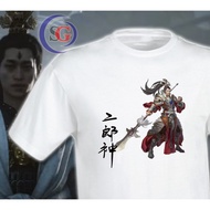 ERLANG SHEN ER LANG  GRAPHIC T SHIRT BLACK MYTH WUKONG WU KONG 二郎神 黑神话 悟空 衣服