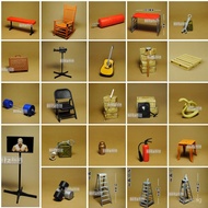 Popular wrestler action figure accessories: punching bag, chair, hammer, ladder, barbell, bamboo swo