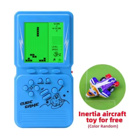 New Block game console green backlight large screen convenient for playing games built-in 999 in 1 b