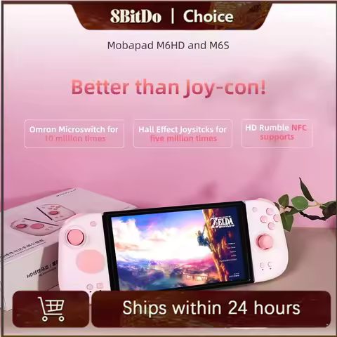 MOBAPAD Gamepad M6/M6 HD Gemini 2 Game Controller,Joypad with Hall Joystick Left Right Handle Grip C