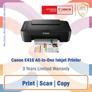 Canon E410 / E470 Inkjet All In One Printer (Print / Scan / Copy) 3 Years Warranty (Claim TNG Ewallet up to RM50 Now)