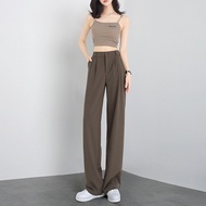 Ong pants for women new versatile slimming straight leg wide leg pants womens suit pants