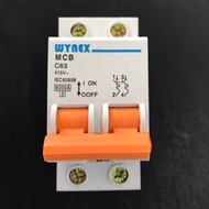 WYNEX 63A/40A 2P 2 Pole MCB -SIRIM