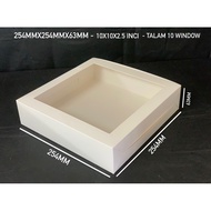 talam box window / white cake box window/kotak kuih talam/kotak talam bertingkap