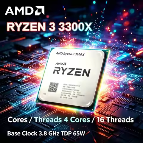AMD Ryzen 3300X R3 3300X 3.8 GHz Quad-Core Eight-Thread 65W CPU Processor L3=16M 100-000000159 Socke