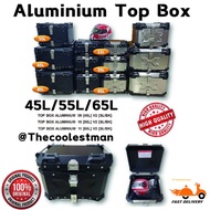 🔥Ready Stock🔥Motorcycle Aluminium Top Box Kotak Motosikal Aluminum 45L 55L 65L