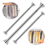 UMISTY Extendable Sticks Garment Curtain Rail Pole Hanger Rod Shelf Clothes Hanging Rod