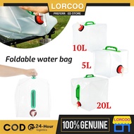 5L/10L/20L Water Storage Cube Collapsible Water Container Camping Foldable Portable Water Tank
