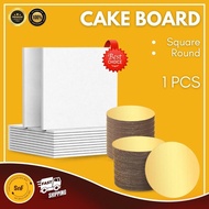 Cake Board Square Cake Board Round Papan Kek Bulat Papan Kek Segiempat Cake Board Gold Black Silver