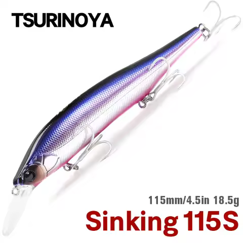 TSURINOYA 115S NYX SinKing Minnow Jerkbait 18.5g 115mm Saltwater System Artificial Professional Fish