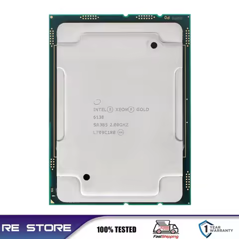 Intel Xeon Gold 6138 2.0GHz 27.5MB Smart Cache 20-Cores 40-Thread 125W LGA3647 CPU Processor