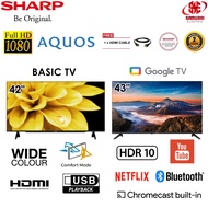 [ READY STOCK] Sharp full hd google led 43'' 2TC43GH3000X sharp 42'' basic led tv 2TC42FD1X