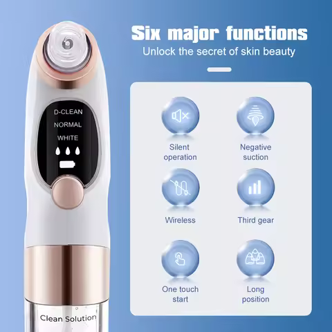Blackhead Remover Pore Vacuum Face Cleaner Electric Pimple Acne Black Head Removal USB Rechargeable 