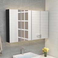 LP-6 QM🍓Miyun Bathroom Mirror Cabinet Mirror Box Wall-Mounted Bathroom Mirror Cabinet with Shelf Toilet Wall Hanging Sol