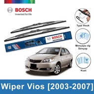 Bosch Sepasang Wiper Kaca Mobil Toyota Vios 2003-2007 Advantage 22" & 14" - 2 Buah/Set - Hitam