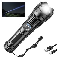 XHP50 LED Aluminium Tactical Flashlight High Lumen 5 Modes Outdoor Torch Light Waterproof Camping Hi