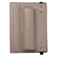 [iQ] Stress-Free Leather Cover for Hobonichi Techo A6 - Holds Two Pens (Black, Brown, and Greige Opt