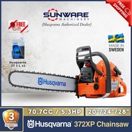 HUSQVARNA 372XP Chainsaw 20"/24"/28" Guide Bar & Chain (Made in Sweden)