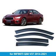 for INFINITI Q50 V37 2014-2021 Wind Rain Guard Accessories Outside-Mount Tape On