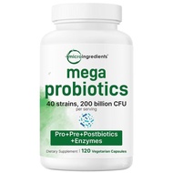 Micro Ingredients Mega Probiotics 200 Billion CFU, 120 Kapsul Sayuran FI1I