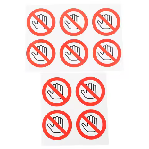 10pcs Do Not Sticker Do Not Warning Do Not Safety Decals Adhesive No Stickers Vinyl Please Do Not Se