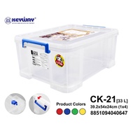 Keyway กล่องพลาสติกใสมีฝาปิดและหูล็อค (มีล้อ) รุ่น : CK-13/14/15/16/17/18/19/20/21
