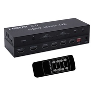 BOWU Factory Price HDMI Matrix 4X2HDMI4 In 2 Output Audio Output Switcher Splitter 4X2 Matrix 2.0