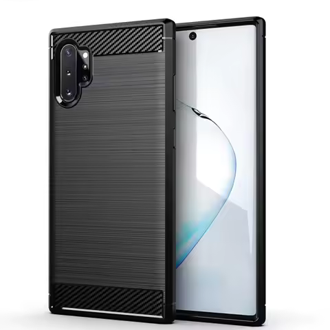 Phone Case for Samsung Note 10 Plus Carbon Fiber Shockproof Case for Galaxy Note10 plus Full Protect