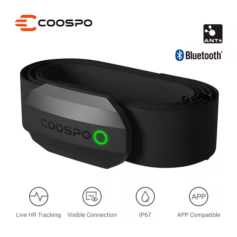 COOSPO H808S Heart Rate Sensor Dual Mode ANT Bluetooth With Chest Strap Cycling Computer for Wahoo G