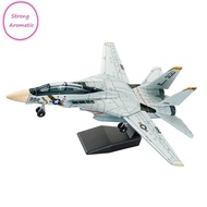 STRO 1:72 Scale F-14 Tomcat Fighter Jet Model - White & Black ABS Plastic Aircraft With Detailed Des