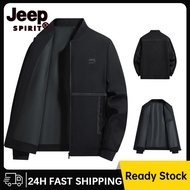 JEEP SPIRIT Embroidered Jacket Men's Casual Baseball Collar Jacket