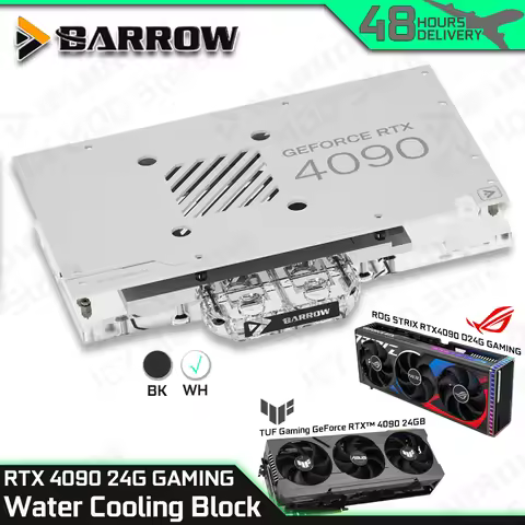 Barrow Full Coverage GPU Water Block ASUS ROG STRIX / TUF RTX 4090 O24G/24G GAMING GPU Liquid Coolin